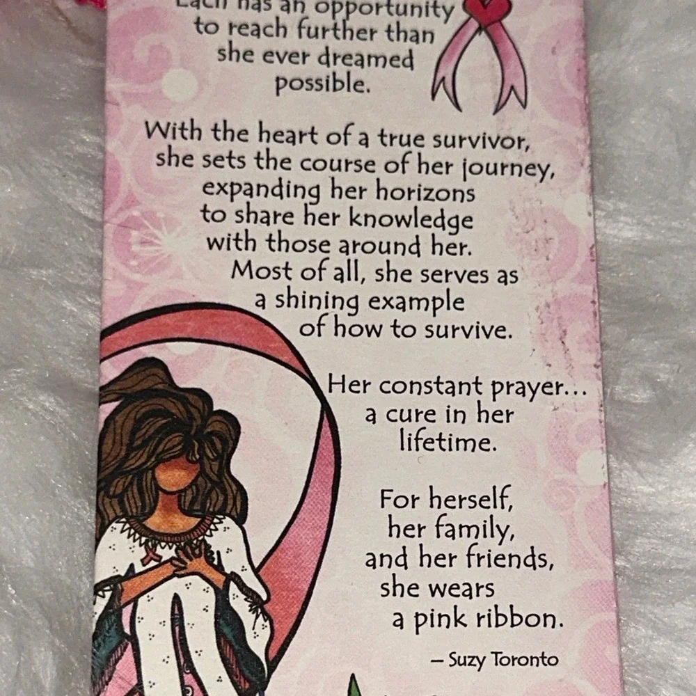 Suzy Toronto Pink Ribbon Breast Cancer Awareness Bookmark Blue Mountain Arts